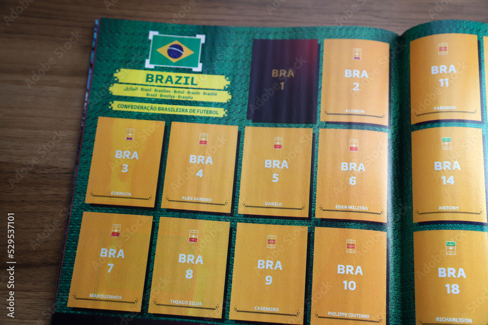 2022 Panini World Cup Qatar Stickers ! Team Brazil
