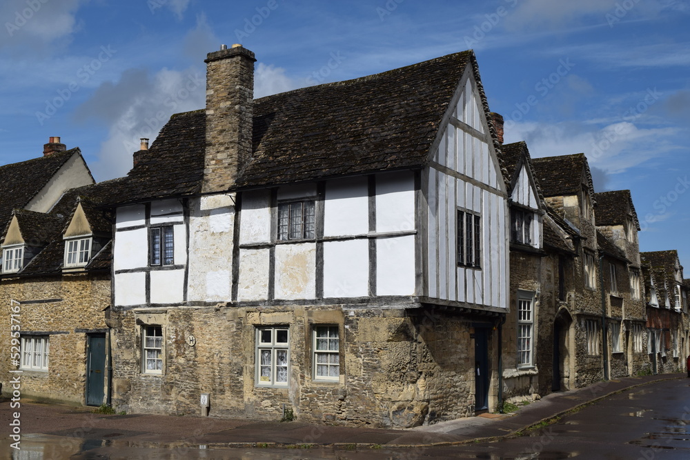 Old English house in village Old English house in village