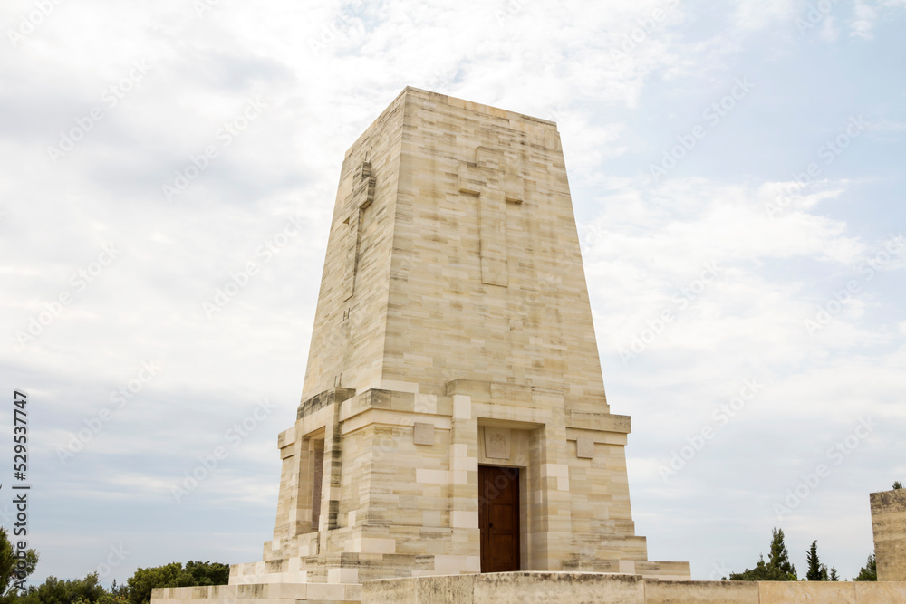 Canakkale,Turkey - June 26, 2022:   Lone Pine ANZAC Memorial at the Gallipoli Battlefields in Canakkale, Turkey.