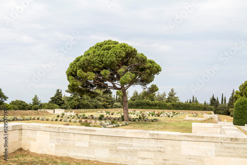 Canakkale,Turkey - June 26, 2022:   Lone Pine ANZAC Memorial at the Gallipoli Battlefields in Canakkale, Turkey.
