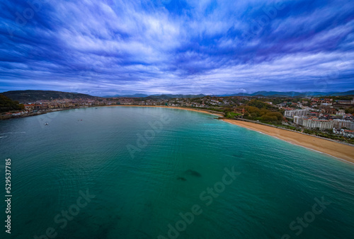 Donostia-San Sebastian located on the Bay of Biscay- aerial view 32