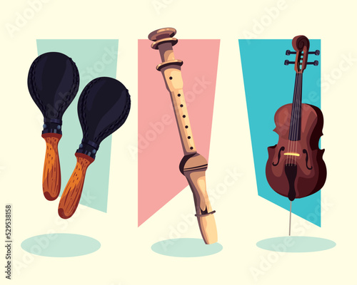 flat realistic instruments