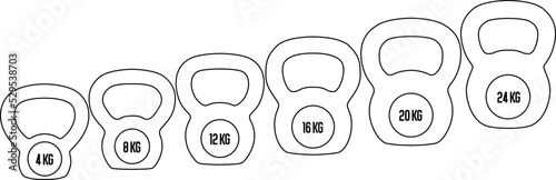 Kettlebell set gym weight training, ball dumbbells for Weight training