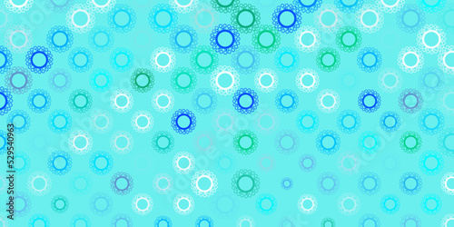 Light blue, green vector texture with disease symbols.