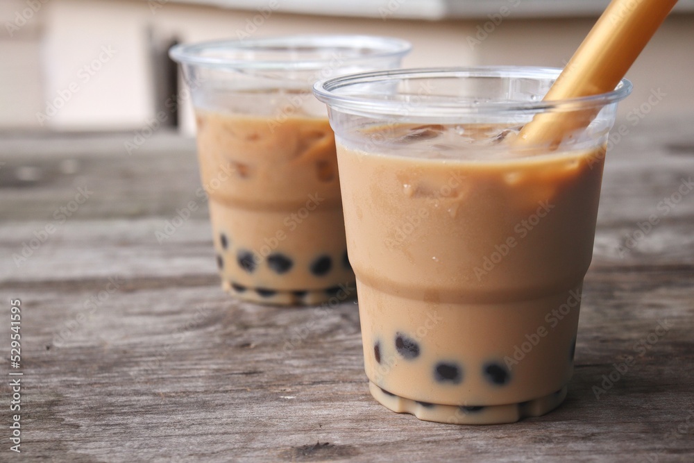 Bubble tea with milk Taiwan drink Bubble tea with milk Taiwan drink