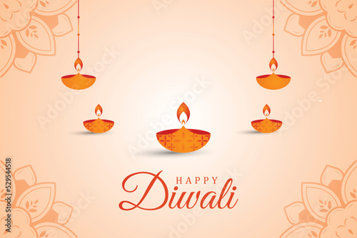 happy diwali greeting card background