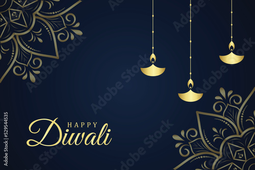 happy diwali greeting card background