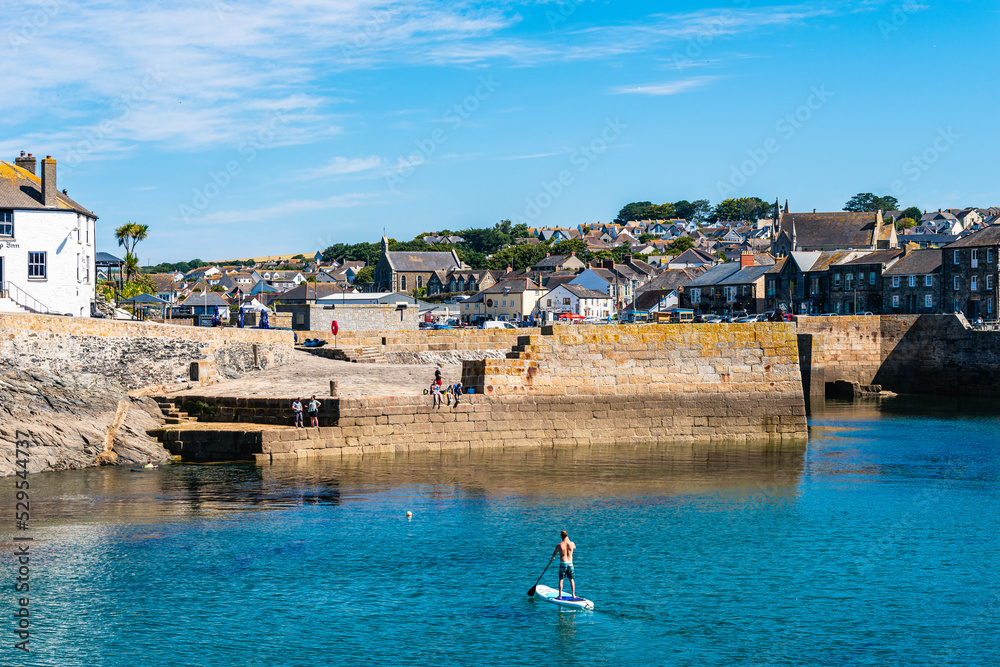 Porthleven Harbour, Porthleven, Helston, Cornwall, England, UK Stock