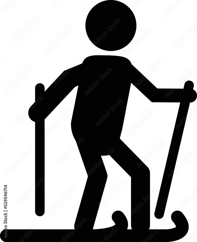 Ski icon on white background. Ski and snowboarding sign. Skiing symbol. flat style. Ski icon on white background. Ski and snowboarding sign. Skiing symbol. flat style.