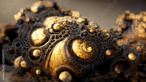 3d illustration of fractals generated by ai.