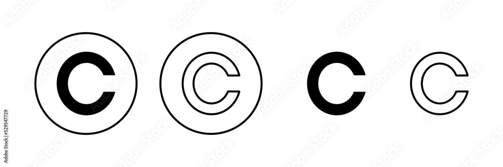 Copyright icon vector. copyright sign and symbol Copyright icon vector. copyright sign and symbol