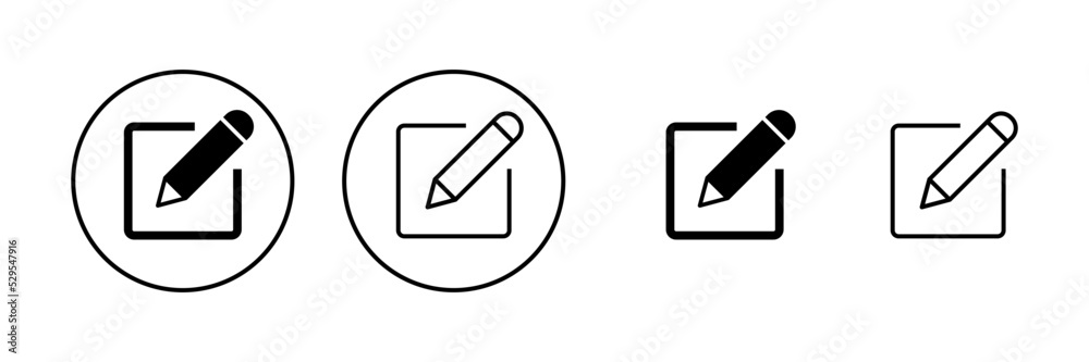 Edit icon vector. edit document sign and symbol. edit text icon. pencil. sign up Edit icon vector. edit document sign and symbol. edit text icon. pencil. sign up