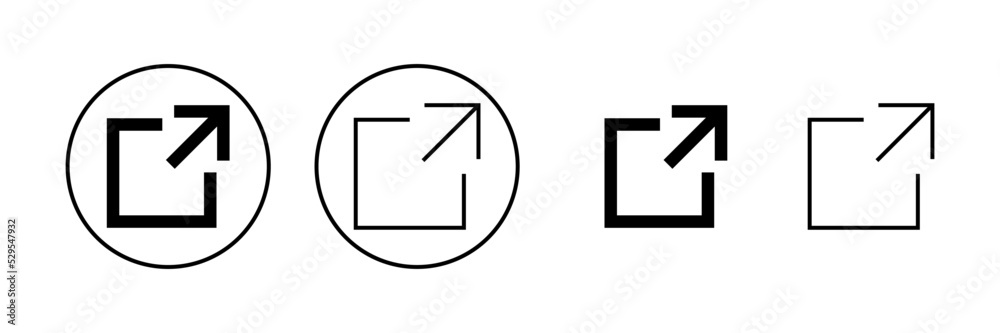 External link icon vector. link sign and symbol. hyperlink symbol External link icon vector. link sign and symbol. hyperlink symbol