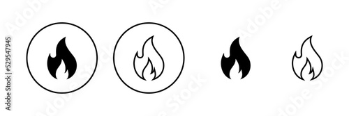 Obraz na płótnie Fire icon vector. fire sign and symbol