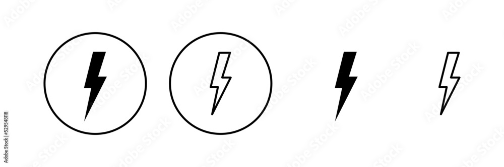 Lightning icon vector. electric sign and symbol. power icon. energy sign Lightning icon vector. electric sign and symbol. power icon. energy sign