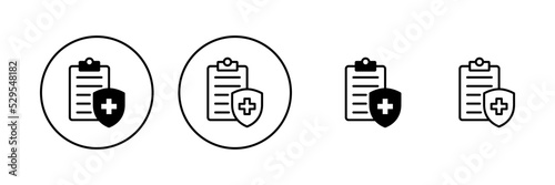 Medical insurance icon vector. health insurance sign and symbol