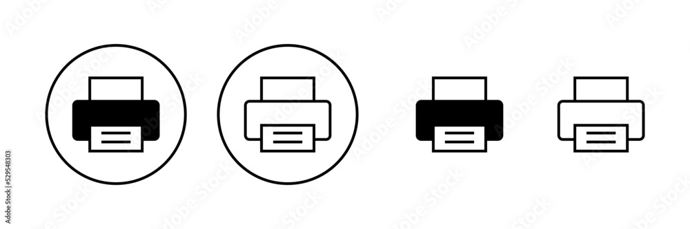 Print icon vector. printer sign and symbol Print icon vector. printer sign and symbol