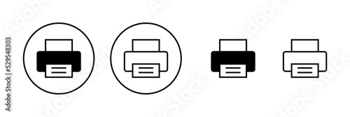 Print icon vector. printer sign and symbol