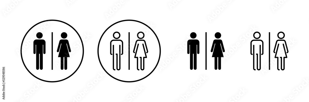 Toilet icon vector. Girls and boys restrooms sign and symbol. bathroom sign. wc, lavatory Toilet icon vector. Girls and boys restrooms sign and symbol. bathroom sign. wc, lavatory