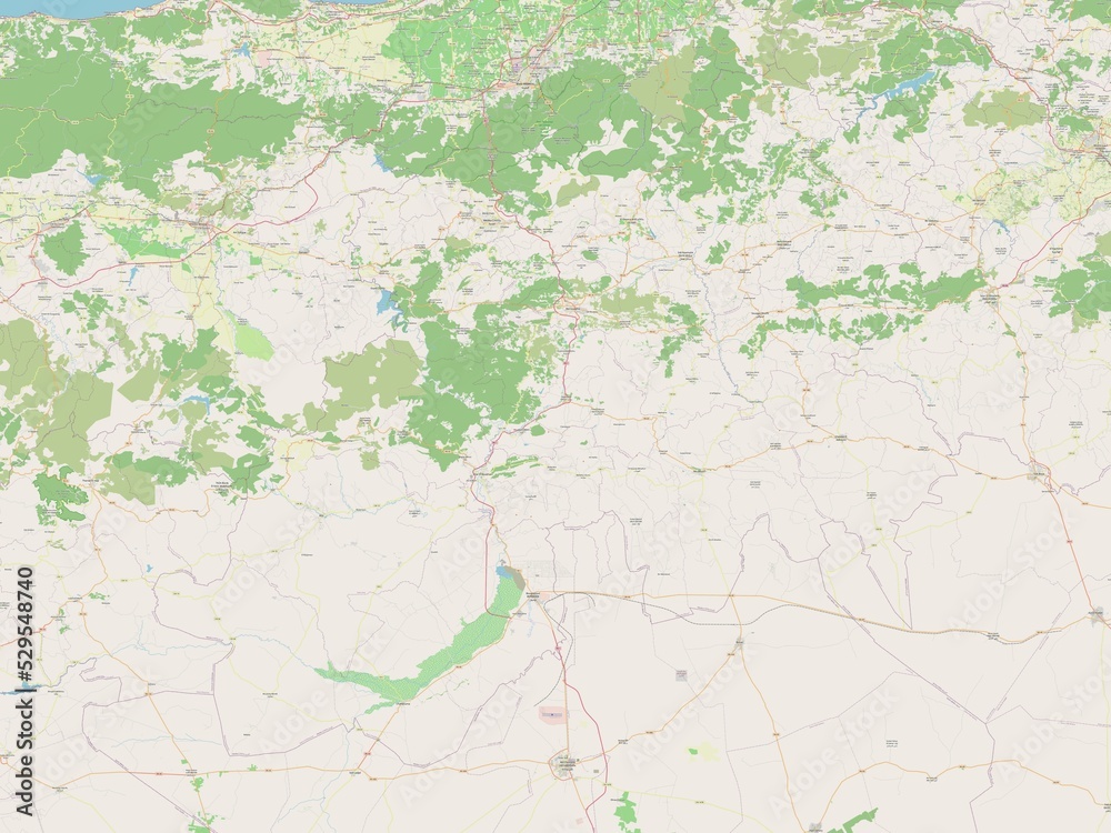 Fototapeta premium Medea, Algeria. OSM. No legend