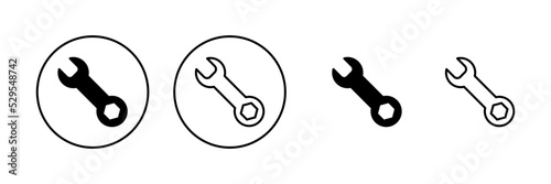 Wrench icon vector. repair icon. tools sign and symbol