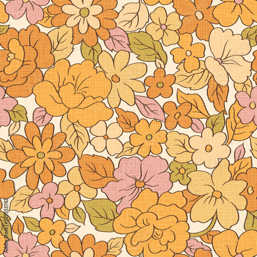 seamless retro floral pattern