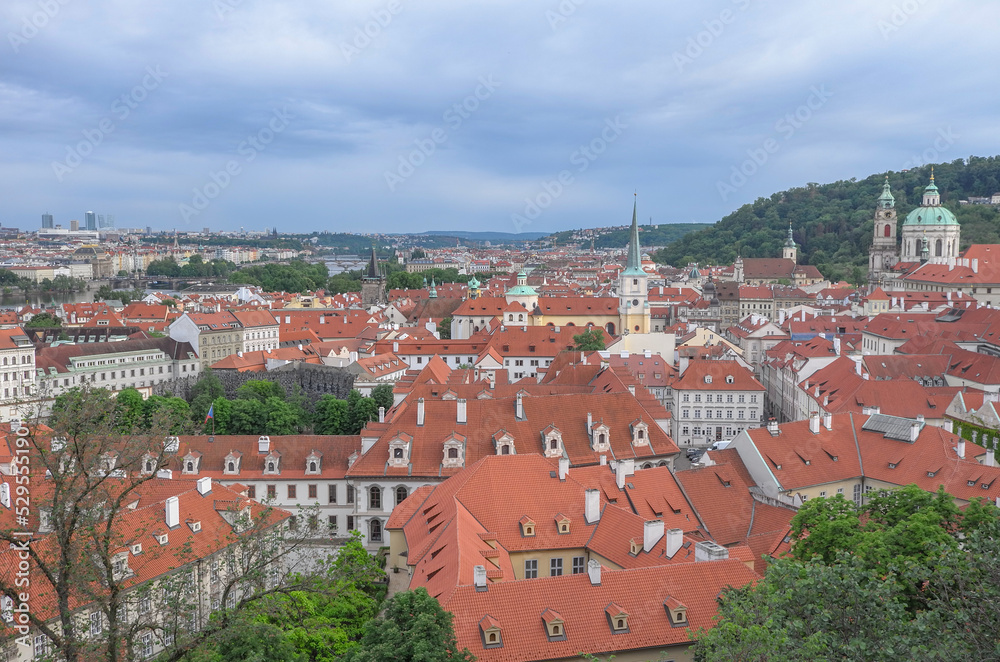 Obraz premium Prague cityscape panorama - city landscape of old town with the Prague Castle, Prague,