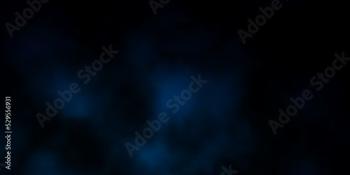 Dark BLUE vector backdrop with cumulus.
