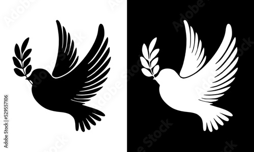 Illustration Vector Graphic od Bird Icon Black White