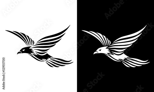 Illustration Vector Graphic od Bird Icon Black White