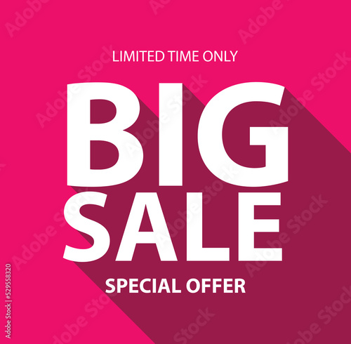 Sale banner template design, Big sale special offer. end of season special offer banner. vector illustration.