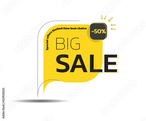 Sale banner template design, Big sale special offer. end of season special offer banner. vector illustration.