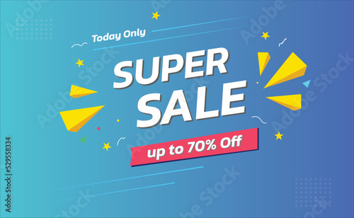 Sale banner template design, Big sale special offer. end of season special offer banner. vector illustration.