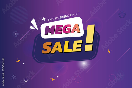 Sale banner template design, Big sale special offer. end of season special offer banner. vector illustration.