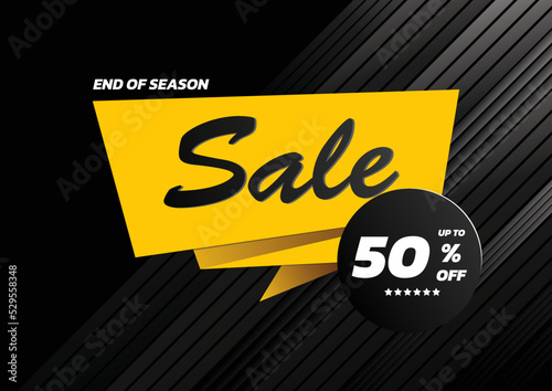 Sale banner template design, Big sale special offer. end of season special offer banner. vector illustration.