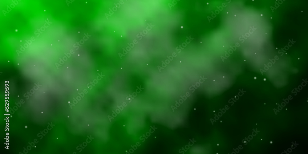 Fototapeta premium Light Green vector background with colorful stars.