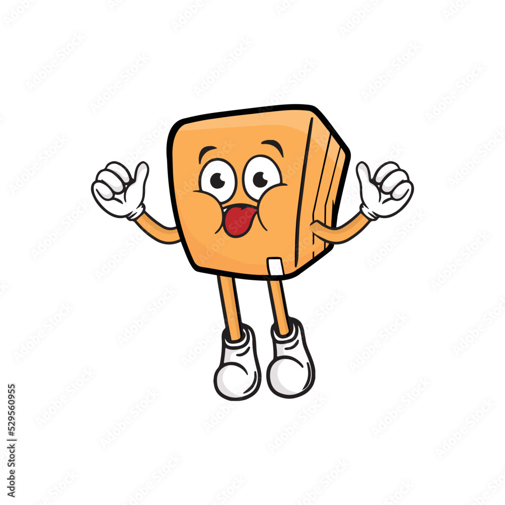 box character cartoon mascot vector