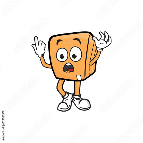 box character cartoon mascot vector