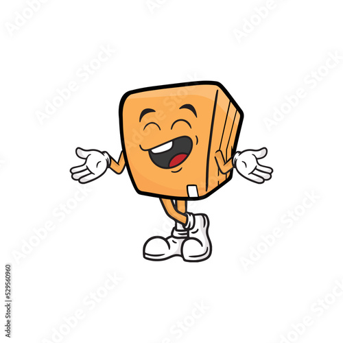 box character cartoon mascot vector