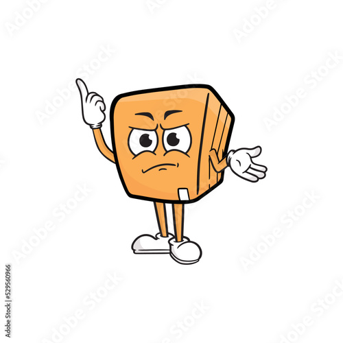 box character cartoon mascot vector