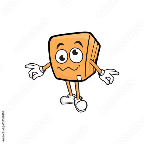 box character cartoon mascot vector