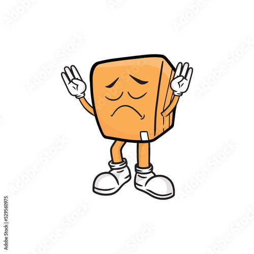 box character cartoon mascot vector