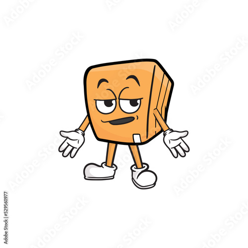 box character cartoon mascot vector