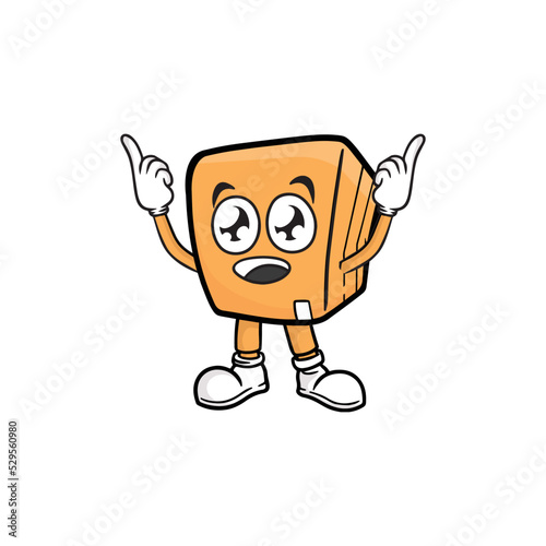 box character cartoon mascot vector