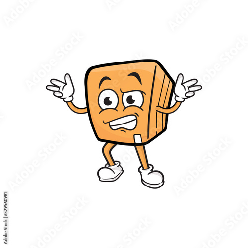 box character cartoon mascot vector