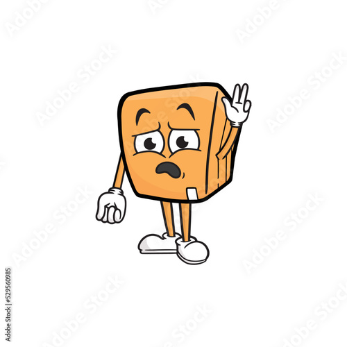 box character cartoon mascot vector