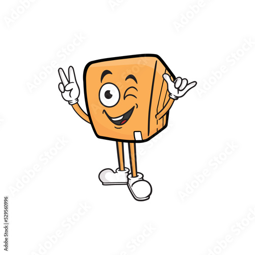 box character cartoon mascot vector