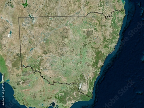 New South Wales, Australia. High-res satellite. No legend