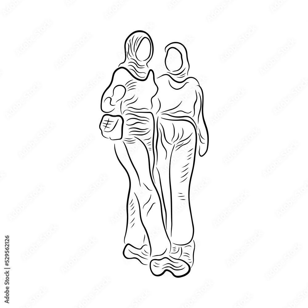 Woman pose line art style Woman pose line art style