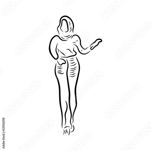 Fototapeta Naklejka Na Ścianę i Meble -  Woman pose line art style